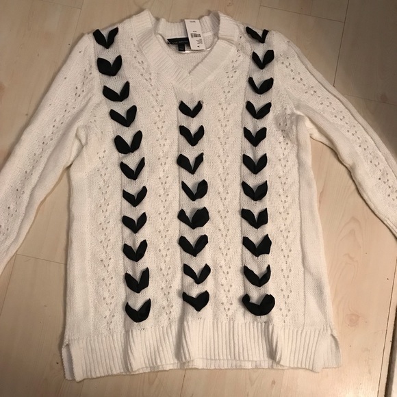 📂🆕 Lane Bryant Chiffon/Cable Sweater - Picture 3 of 8